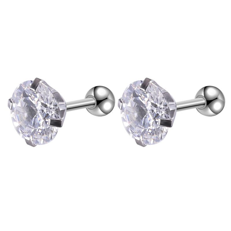 Wholesale Color Zirconia Premium Earrings Stainless Steel